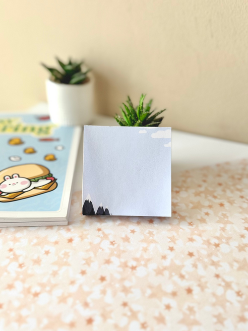 Notes kwadratowy o wymiarach 8x8 cm -góry - Lilac Paper