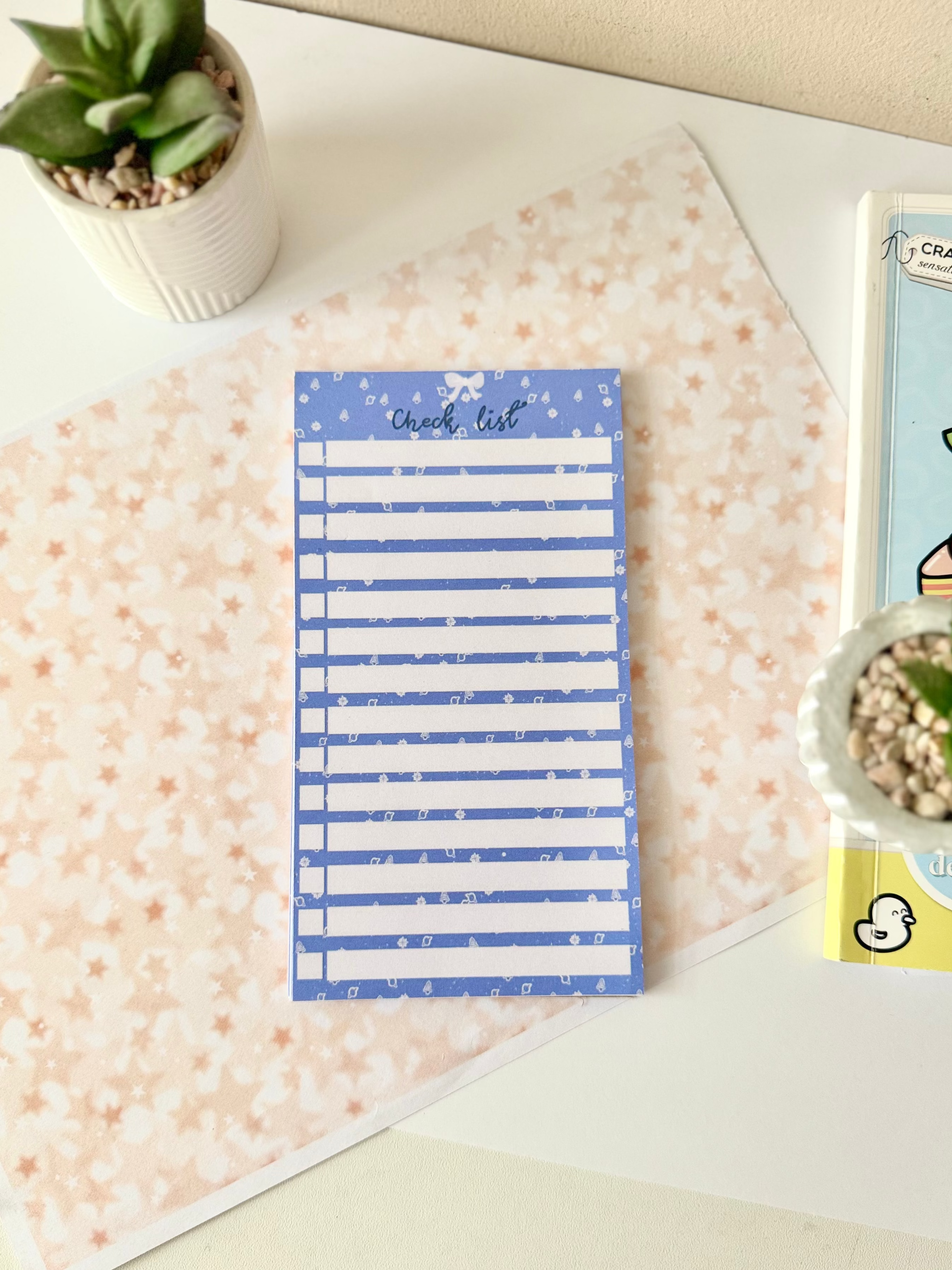 check list niebieski